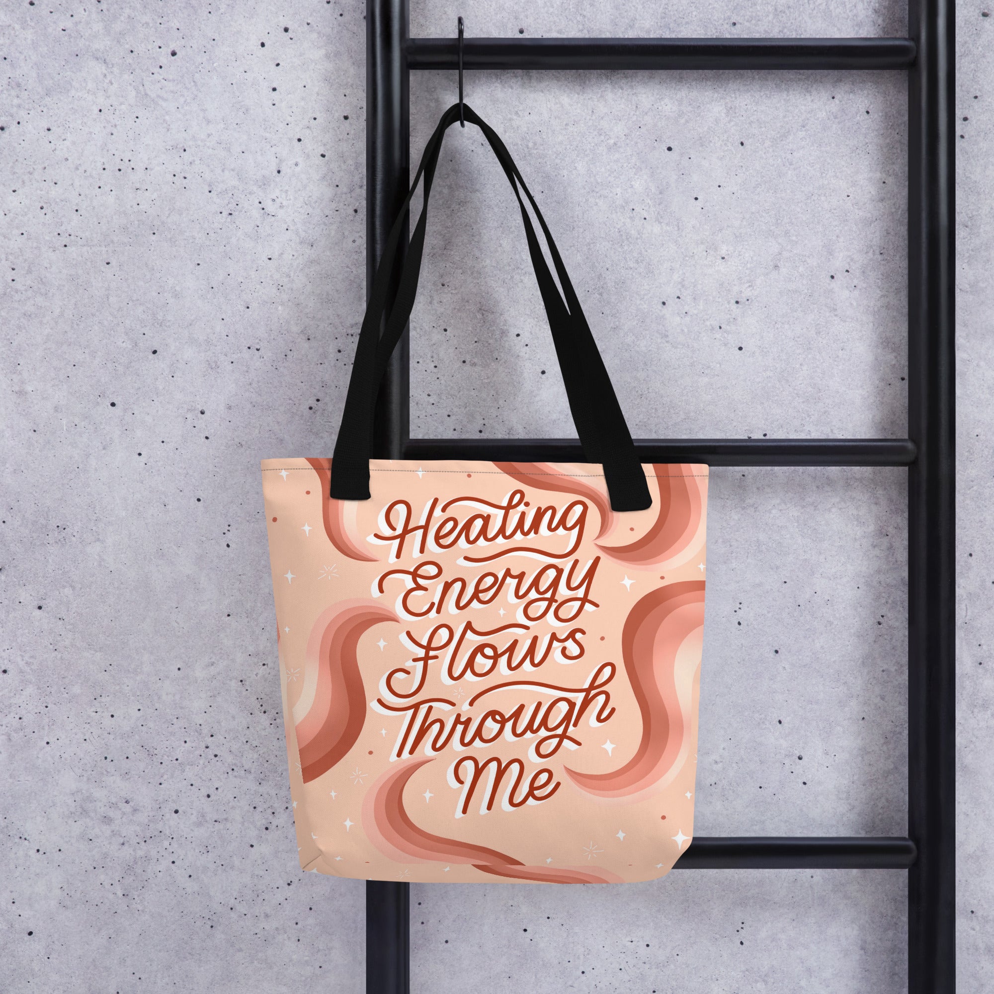 Healing Energy Flows Through Me Tote Bag