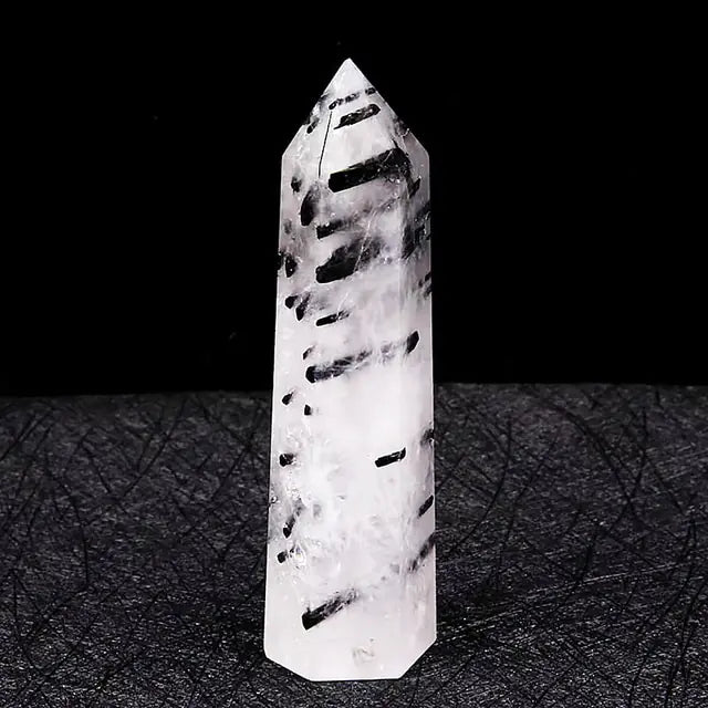 Tourmalinated Quartz Points