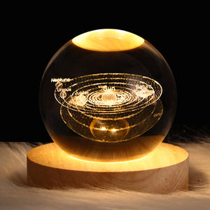 LED Crystal Ball Glowing Galaxy Lamp