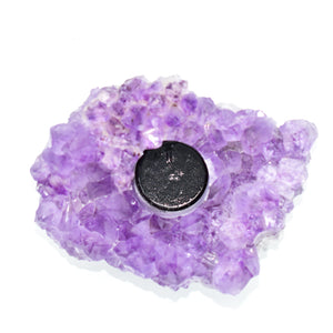 Amethyst Druzy Crystal Tea Light Holder