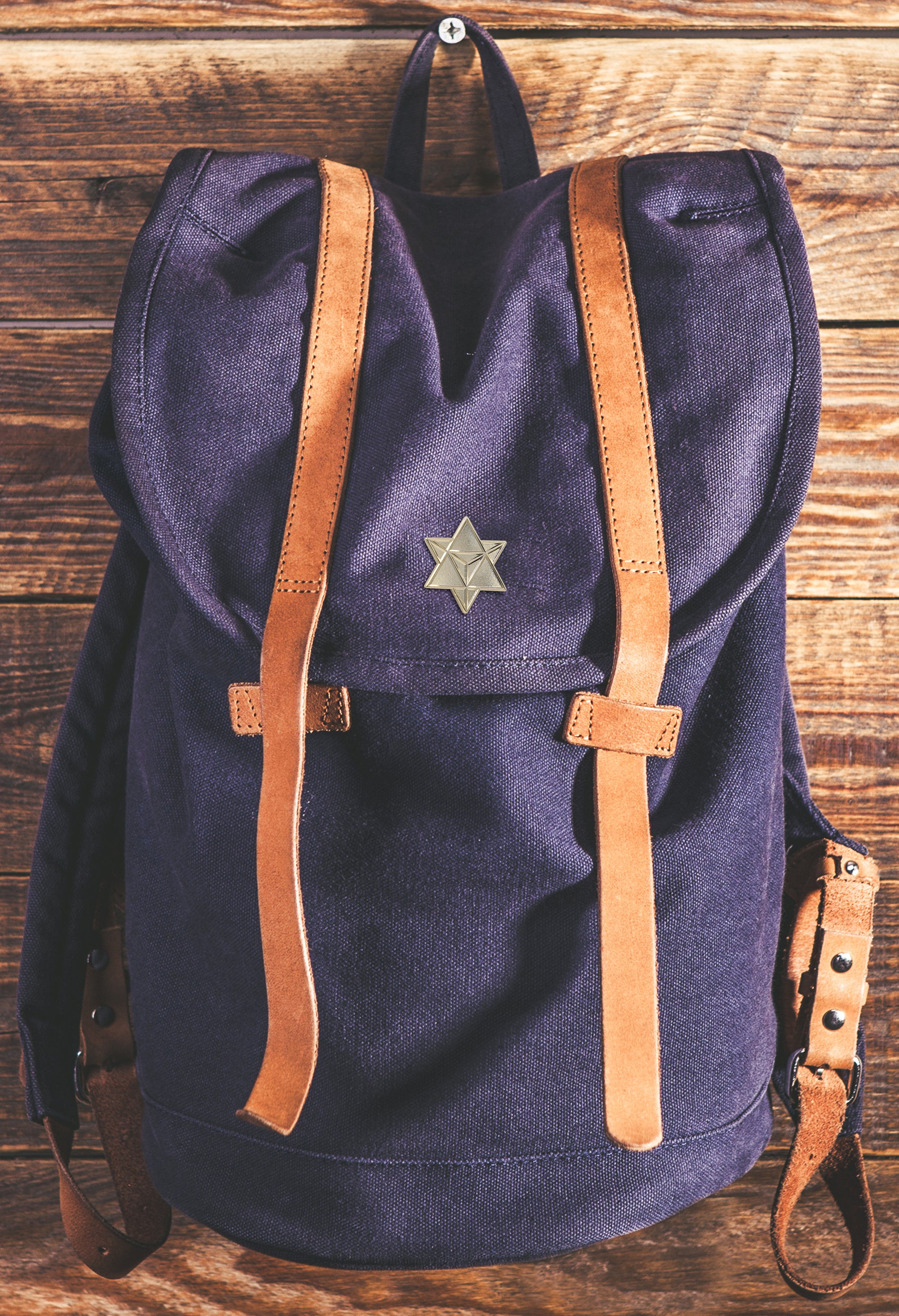 Gold Merkaba Star Enamel Pin