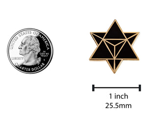 Gold Merkaba Star Enamel Pin