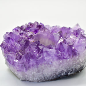 Amethyst Druzy Crystal Tea Light Holder