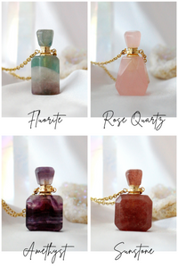 Healing Stones Bottle Pendant Necklace