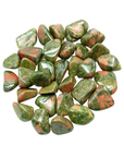 Set of 10 Tumbled Green Unakite