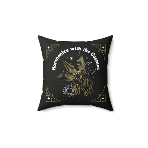 Harmonize With the Cosmos Vegan Suede Pillow