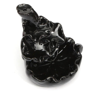 Glazed Ceramic Waterfall Backflow Incense Holder