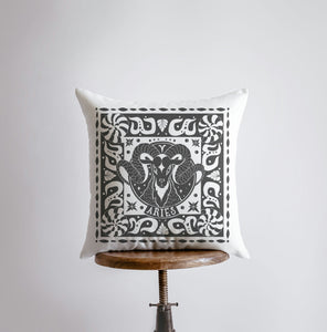 Aries Block Print Pillow