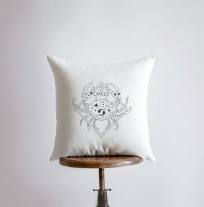 Cancer Block Print Pillow