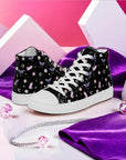 Black Crystal Moon Moth Hightop Sneakers