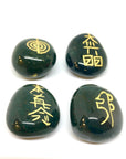 Gold Engraved Crystal Reiki Stones