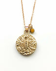 Double Sided Zodiac Coin Necklace