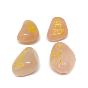 Gold Engraved Crystal Reiki Stones