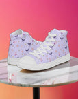 Lavender Crystal Moon Moth Hightop Sneakers