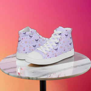 Lavender Crystal Moon Moth Hightop Sneakers