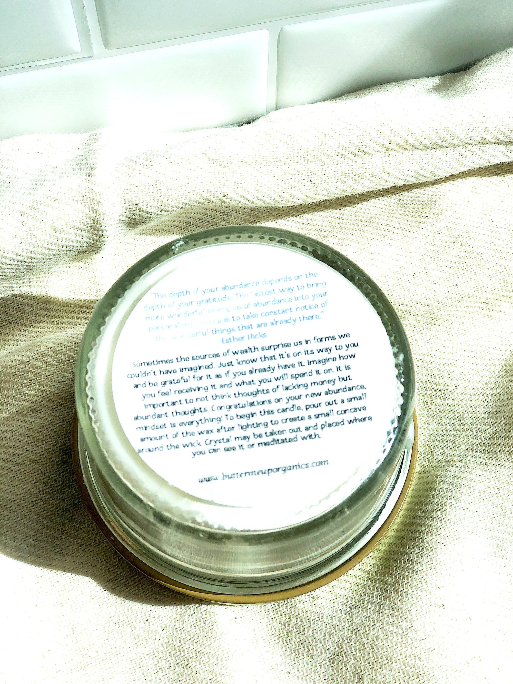 Organic Abundance Intention Candle