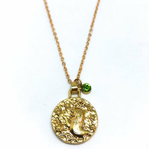 Double Sided Zodiac Coin Necklace