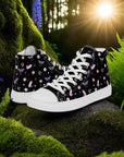 Black Crystal Moon Moth Hightop Sneakers