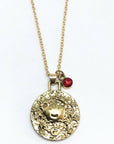 Double Sided Zodiac Coin Necklace