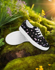 Black Crystal Moon Moth Lace-up Shoes