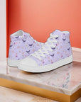 Lavender Crystal Moon Moth Hightop Sneakers