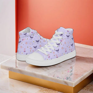 Lavender Crystal Moon Moth Hightop Sneakers