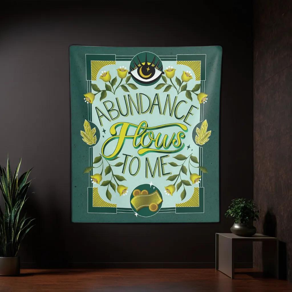 Abundance Flows to Me Tapestry