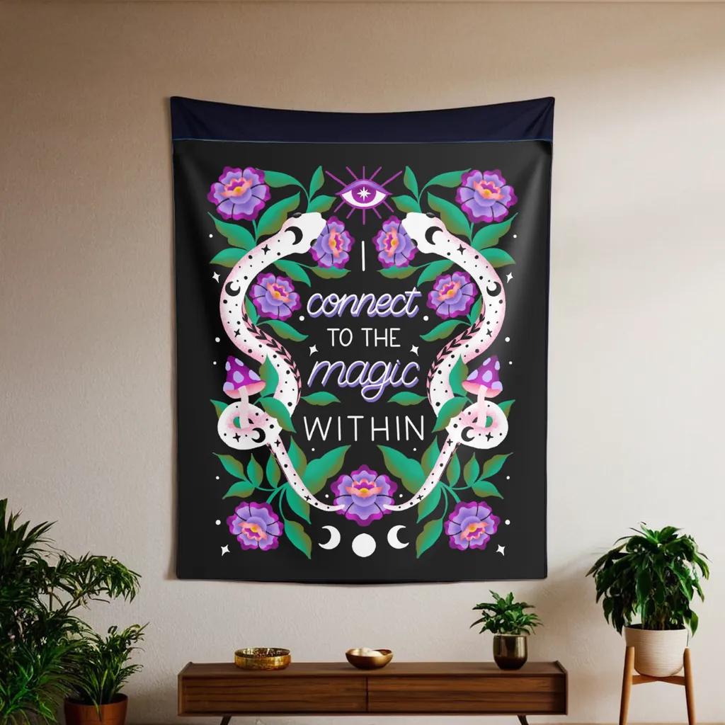 I Connect to the Magic Within Tapestry