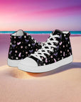 Black Crystal Moon Moth Hightop Sneakers