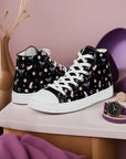 Black Crystal Moon Moth Hightop Sneakers