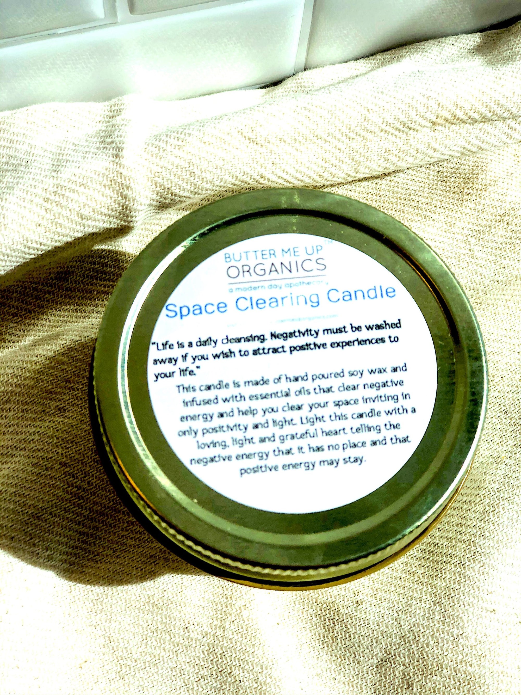 Organic Space Clearing Intention Candle