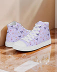 Lavender Crystal Moon Moth Hightop Sneakers