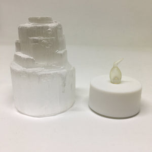 Selenite Tower Tealight