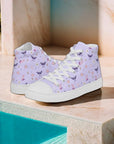 Lavender Crystal Moon Moth Hightop Sneakers