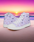 Lavender Crystal Moon Moth Hightop Sneakers