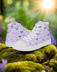 Lavender Crystal Moon Moth Hightop Sneakers