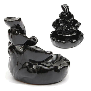 Glazed Ceramic Waterfall Backflow Incense Holder