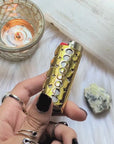 Brass Ritual Lighter Case with white background for divination video