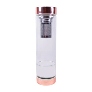 Crystal Infusing Glass Water Bottle