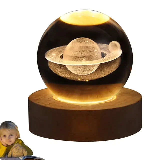 LED Crystal Ball Glowing Galaxy Lamp