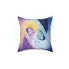 Rising With the Sun Resting With the Moon Vegan Suede Pillow