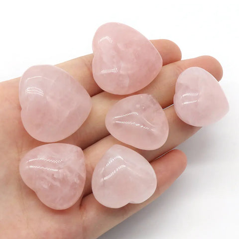 Rose Quartz Puffy Hearts