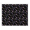 Black Crystal Moon Moth Throw Blanket