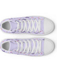 Lavender Crystal Moon Moth Hightop Sneakers