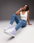 Lavender Crystal Moon Moth Hightop Sneakers