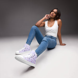 Lavender Crystal Moon Moth Hightop Sneakers