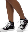 Black Crystal Moon Moth Hightop Sneakers