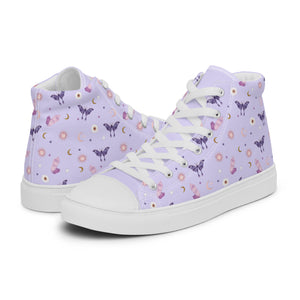 Lavender Crystal Moon Moth Hightop Sneakers