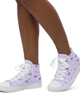 Lavender Crystal Moon Moth Hightop Sneakers