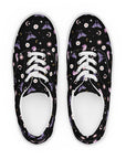 Black Crystal Moon Moth Lace-up Shoes